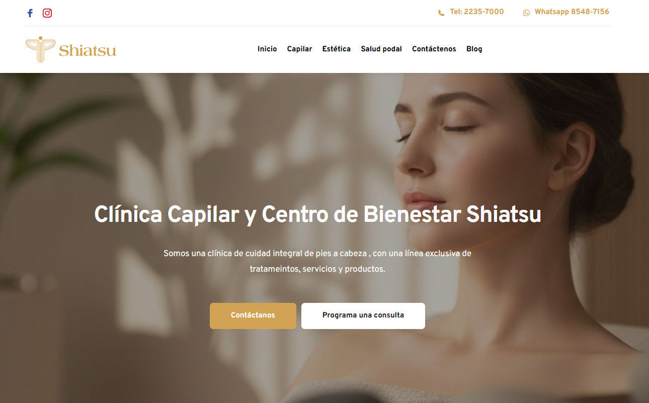 Clínica Shiatsu website
